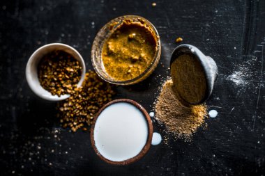 Ayruevdic yüz paketi süt ve yulaf ile Peep ahşap