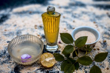 Limon suyu ve zeytinyağı ile yulaf yüz paketi 