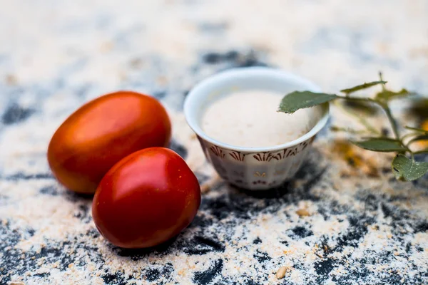 Domates ve yulaf organik yüz paketi 