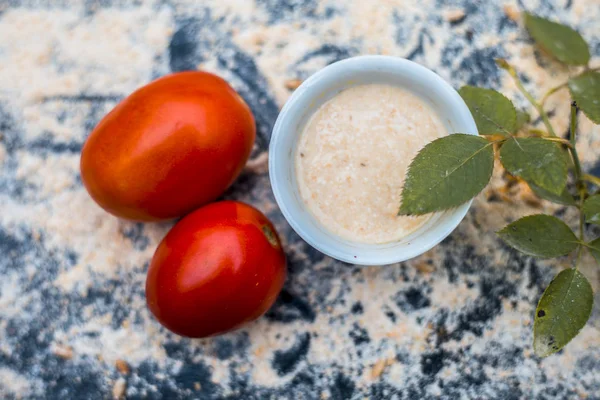 Domates ve yulaf organik yüz paketi 