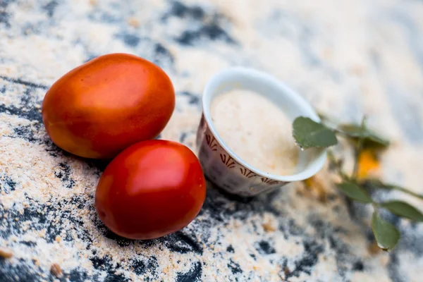 Domates ve yulaf organik yüz paketi 