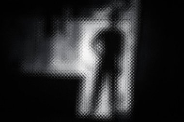 Genç Asya ve Hint veya beyaz erkek silüeti.