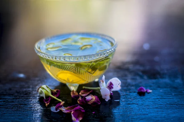 Face pack of rose water with aloe vera and flowers