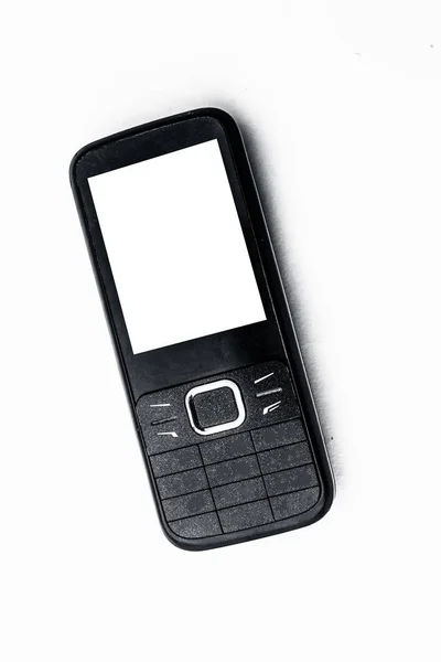 Мобильный Телефон Черного Цвета Мобильный Телефон Клавиатура Мобильного Телефона Клавиатуры — стоковое фото