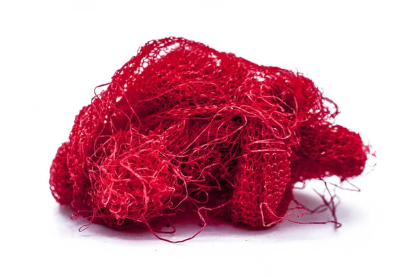 Κόκκινο Χρωματισμένο Πλαστικό Θαμνώνες Καθαριστής Που Χρησιμοποιούνται Για Τον Καθαρισμό — Φωτογραφία Αρχείου