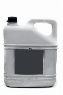 otomobil plastik teneke kutu beyaz arka plan, yakın çekim izole  