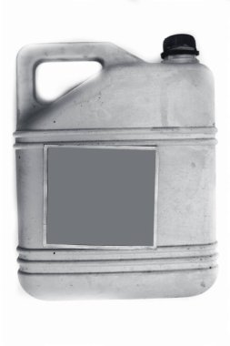 otomobil plastik teneke kutu beyaz arka plan, yakın çekim izole  