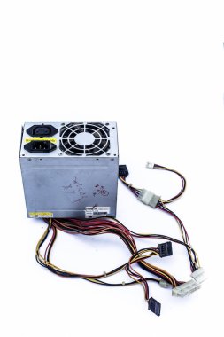Junagadh-Gujarat-Hindistan-12 Aralık 2018-Up of Smps veya Switched-Mode Power Supply bilgisayar tarafından toz tedariği için kullanılan beyazda izole edildi.