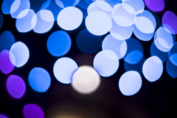 Bokeh Hintergrund Der Bunten Weihnachtsbeleuchtung — Stockfoto