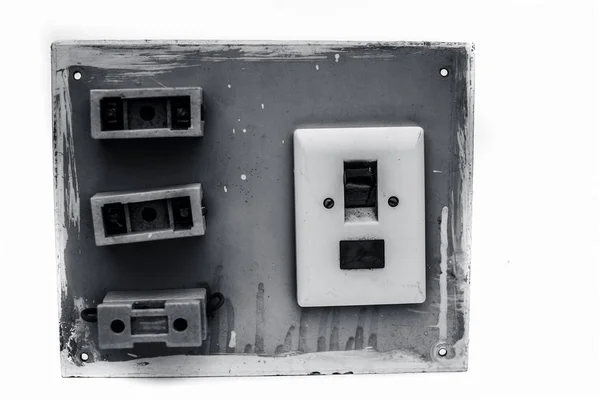 Old Electronic Tumblers Board Isolated White Background — Stock Photo, Image