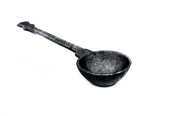 Close Aluminum Ladle Spoon Isolated White — Stock Photo, Image