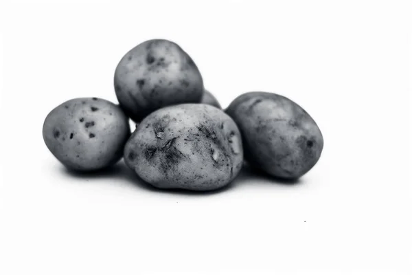 Närbild Ekologisk Potatis Eller Solanum Tuberosumor Aaloo Eller Alu Isolerad — Stockfoto