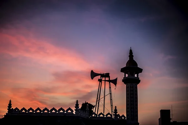 Vista Panorámica Mezquita Durante Atardecer — Foto de Stock