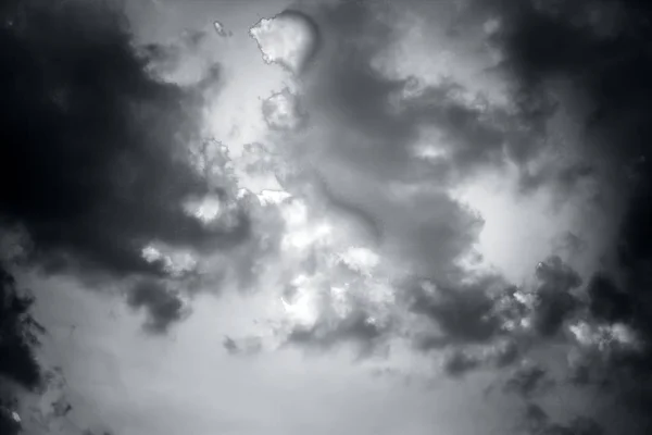 Nuvens Com Dom Flair Tiro Tomadas Momento Pôr Sol — Fotografia de Stock