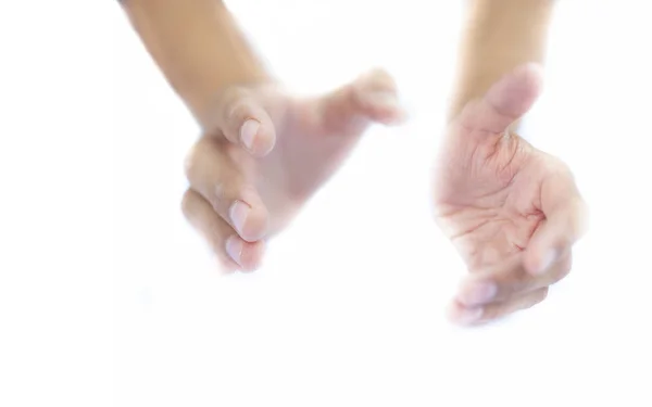 Nahaufnahme Zweier Hände Die Versuchen Der Bedürftigen Helfen — Stockfoto