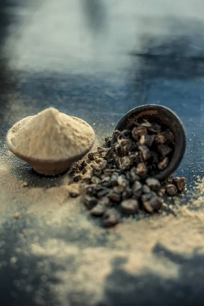 Popular Indian Asian Ayurvedic Organic Herb Musli Chlorophytum Borivilianum Curculigo — Stock Photo, Image