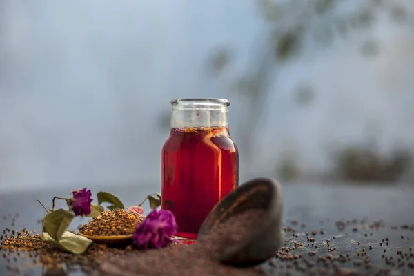 Meilleur Remède Pour Une Exfoliation Efficace Peau Sur Surface Bois — Photo