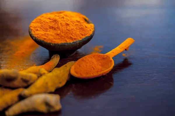 Spice Orgânico Famoso Essencial Cru Isto Cúrcuma Haldi Curcuma Curcuma — Fotografia de Stock