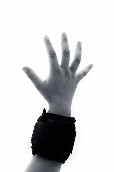 Человеческая Рука Запястьем Вес Изолирован Белом Фоне — стоковое фото