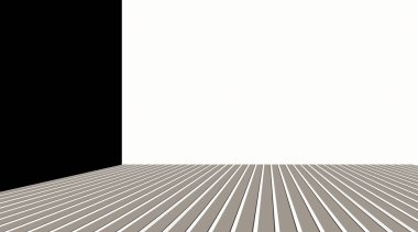 siyah ve beyaz renkli kapalı oda 3d illüstrasyon çizilmiş. Görüntü gibi tüm sanal odadan oluşan.