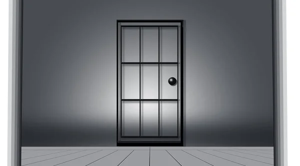 Цифрова Ілюстрація Дверей Всередині Кімнати — стокове фото