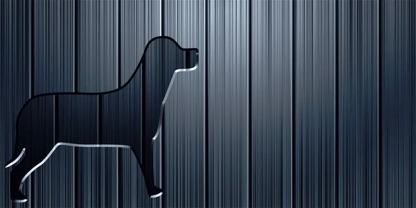Forma Cão Esculpida Pedaço Enferrujado Madeira — Fotografia de Stock