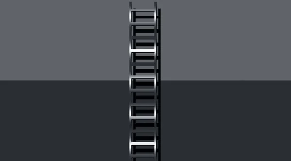 Лестница Двух Цветных Стенах Цифровая Иллюстрация — стоковое фото