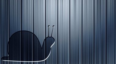 Tahtapaslı bir parça üzerine oyulmuş salyangoz şekli.