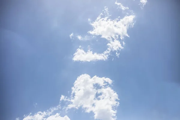 White colored clouds in blue sky.Shot during summer season.