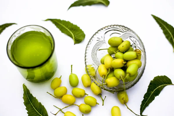 Detox Bebida Desintoxicante Frutas Nim Copo Isolado Branco Juntamente Com — Fotografia de Stock