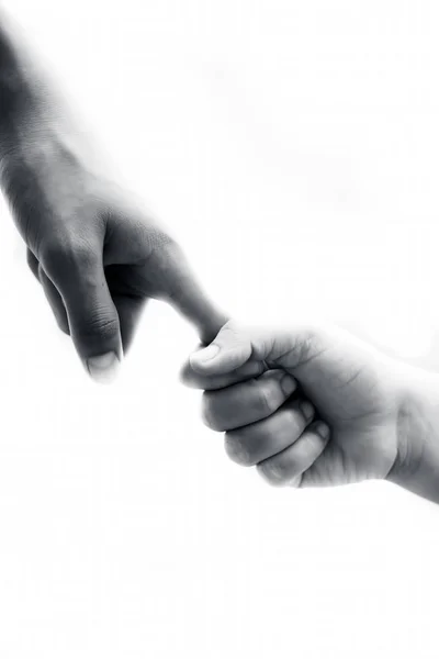 Рука Держащая Другую Руку Пальце — стоковое фото