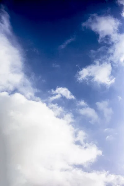 Panoramautsikt Över Fluffiga Cumulus Moln Sky — Stockfoto