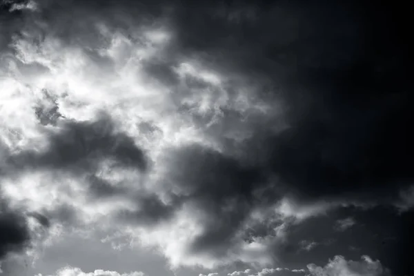 Панорамный Вид Пушистые Кучевые Облака Небе — стоковое фото