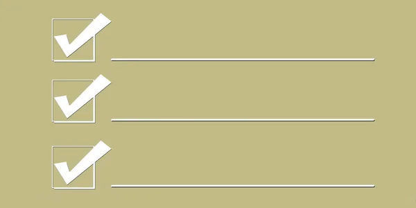 Checklist Template Marks Digital Illustration — Stock Photo, Image