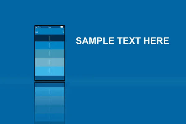 Illustration Smartphone App Interface Screen Plank Space — Stock fotografie
