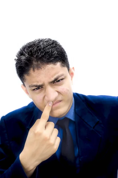 Retrato Joven Vestido Traje Con Corbata — Foto de Stock