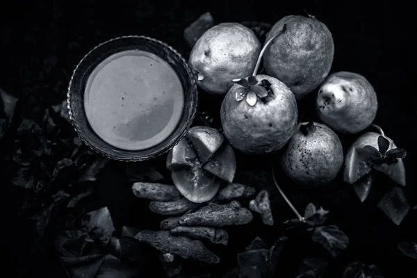 Guava Neem Nebo Indiánský Leštič Odlétá Turmerický Prášek Dobře Promíchaný — Stock fotografie