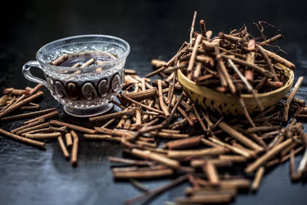 Ramo Mosto Indio Con Prepara Taza Vidrio — Foto de Stock