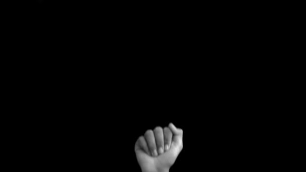 Женская Рука Появляется Хлопает Пальцами Ритме — стоковое видео