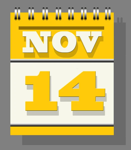 Codzienny Kalendarz Jednolistny Otwartą Stroną Listopada — Zdjęcie stockowe