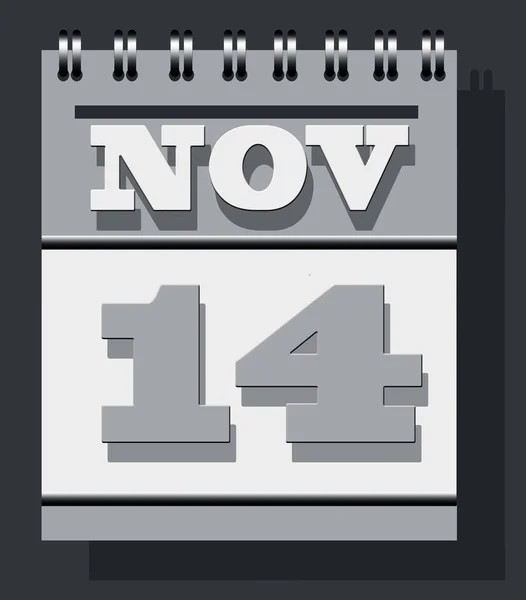 毎日の単葉暦10月14日 — ストック写真