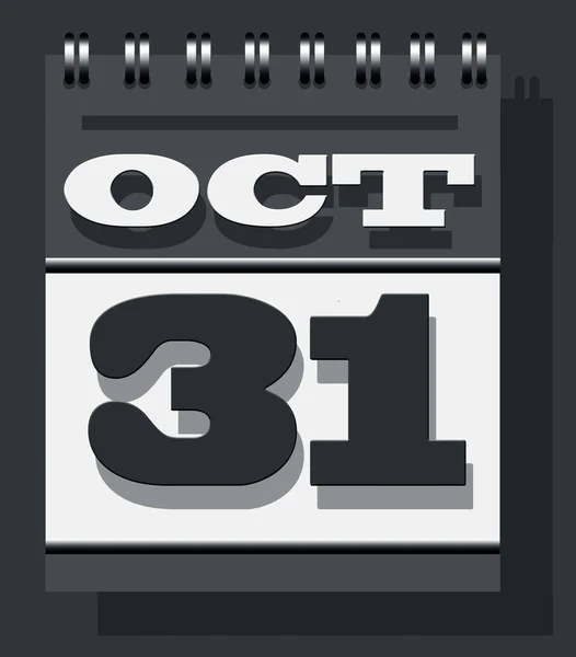 毎日の単葉カレンダーピンクの背骨10月31日のオープンページ — ストック写真