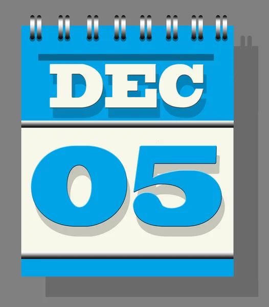 Calendário Folhas Diário Cor Azul Com Página Aberta Dezembro — Fotografia de Stock