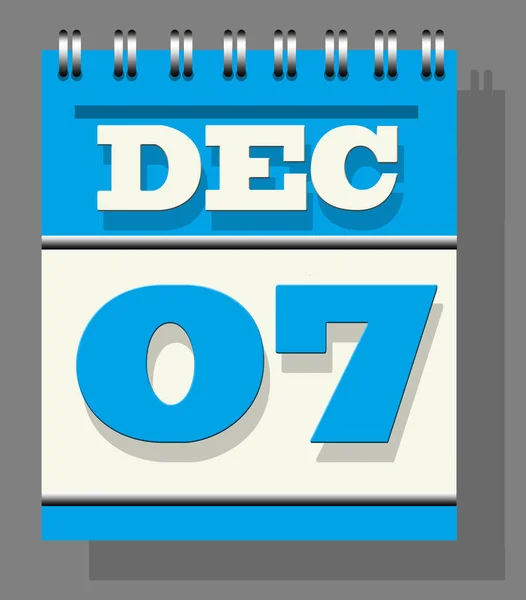 Calendário Folhas Diário Cor Azul Com Página Aberta Dezembro — Fotografia de Stock