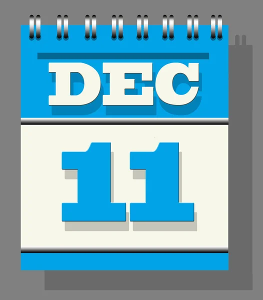 Calendario Hojas Diarias Color Azul Con Página Abierta Del Diciembre — Foto de Stock