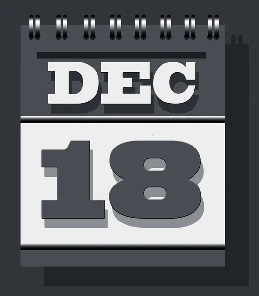 Daglig Bladkalender Med Åpen Side Desember Isolert Grå Indikasjon Erindring – stockfoto