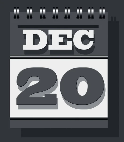Dagelijkse Bladkalender Met Open Pagina Van December Geïsoleerd Grijze Aanduiding — Stockfoto