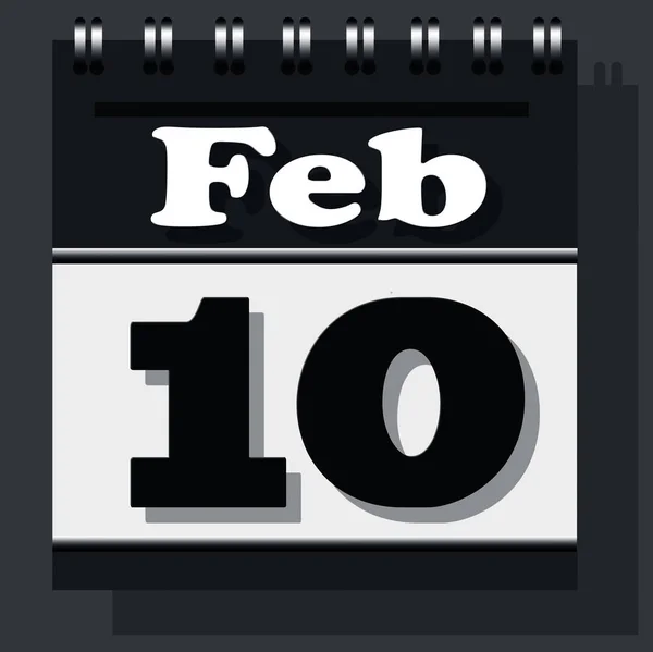 Calendario Hojas Diarias Color Púrpura Con Página Abierta Del Febrero — Foto de Stock