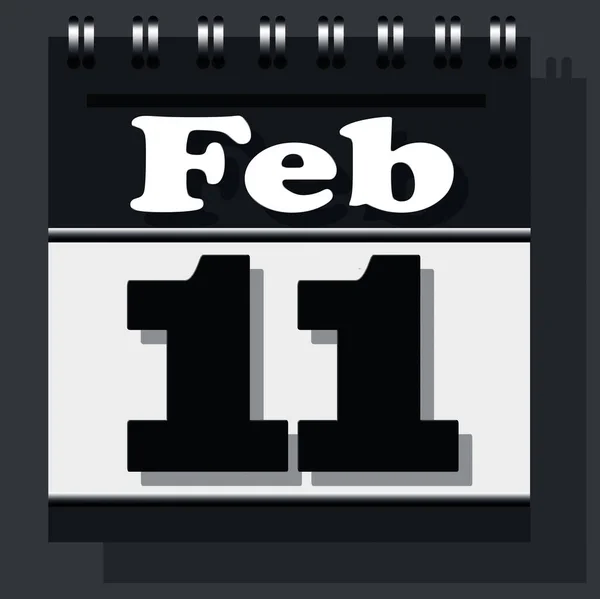 Violett Gefärbter Tagesblattkalender Mit Der Offenen Seite Vom Februar Isoliert — Stockfoto
