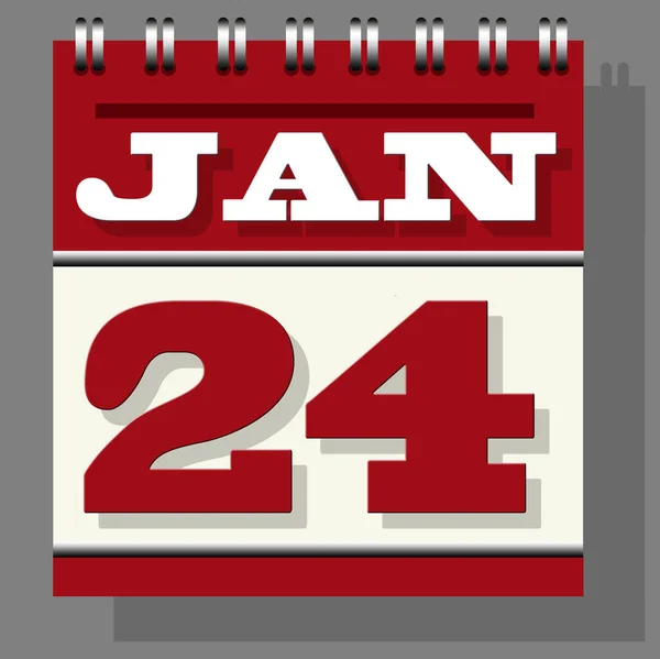 Červené Nebo Maroon Barevné Denní List Kalendář Otevřenou Stránkou Dne — Stock fotografie
